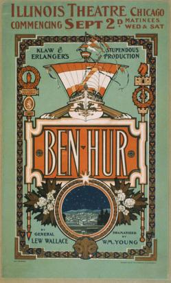 A poster for the stage adaptation of Ben-Hur.
