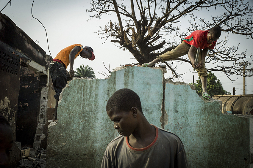 Ruined home in Bangui, February 2014