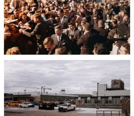 131118_HIST_JFKDallasNowAndThen_01-DallasArrival JFK arriving in Dallas