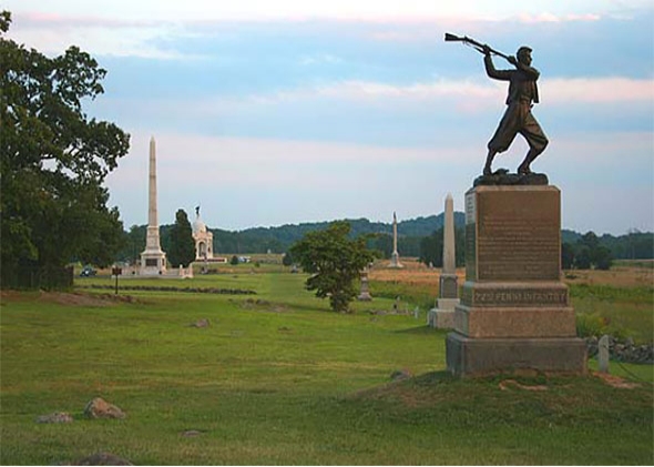 &quot;High Water Mark&quot; - Cemetery Ridge, Gettysburg Battlefield