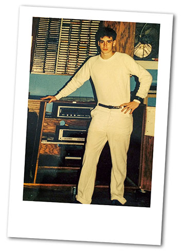 Gary Brown at 17, early in his 23-year prison stint, circa 1989, in the music therapy room of his psychiatric rehab prison. Photo courtesy Ellen Halbert