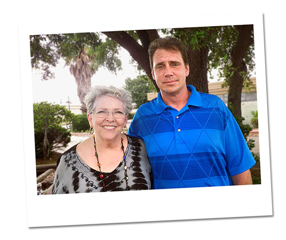 150625_JURIS_Obbie_LindaGary Linda White and Gary Brown after meeting on June 1, 2014, in Bea,Linda White and Gary Brown after meeting on June 1, 2014, in Beaumont, Texas.
