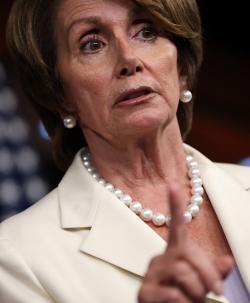 Nancy Pelosi answers questions during her weekly news conference at the U.S. Capitol last week in Washington, DC. 