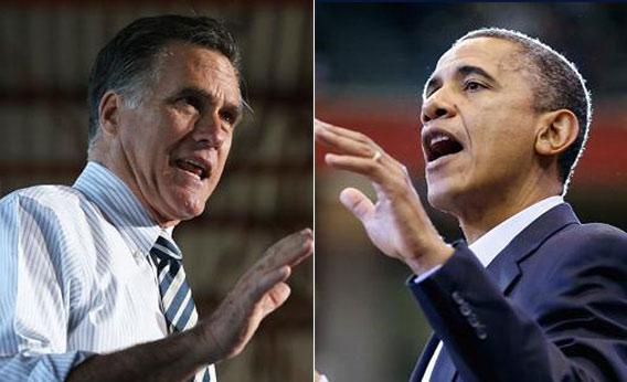U.S. President Barack Obama and Republican presidential candidate, former Massachusetts Gov. Mitt Romney.