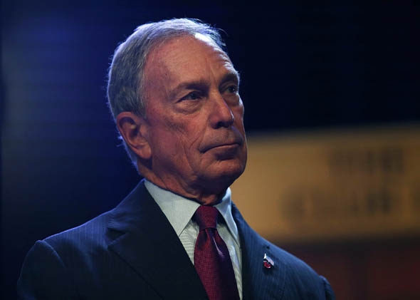 New York Mayor Michael Bloomberg pauses after speaking to the Economic Club of New York in what is being billed as his last major speech as Mayor of New York City.