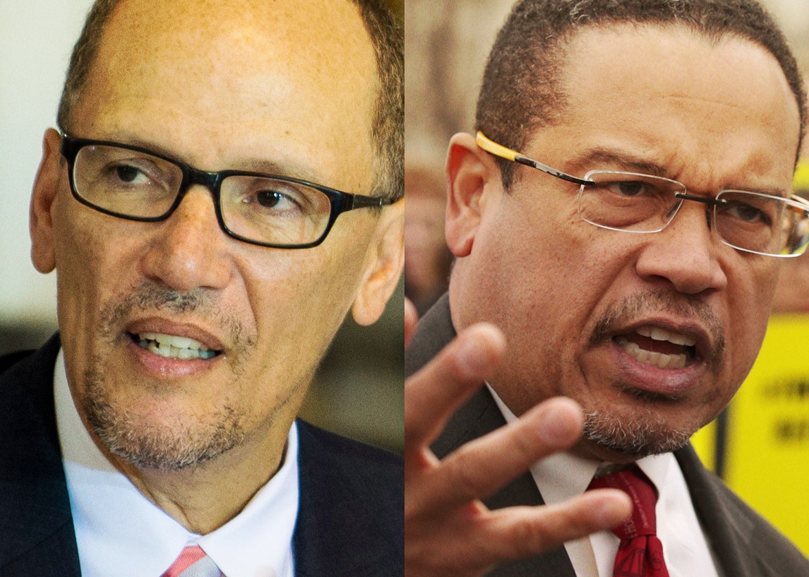 Department of Labor Secretary Thomas Perez and U.S. Rep. Keith Ellison (D-MN)