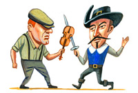 120313_SN_Fighting_Irish_vs_Muskateers_SM Illustration by Charlie Powell.