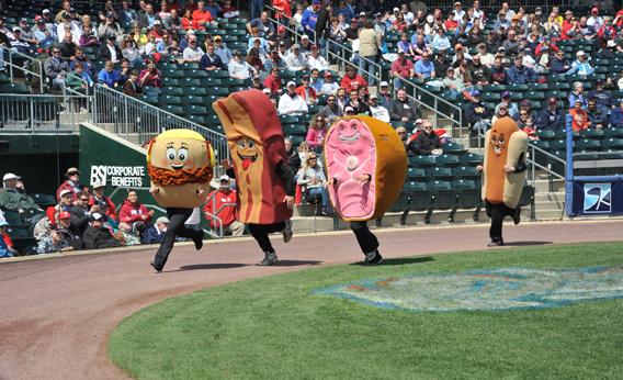 The Lehigh Valley IronPigs' Pork Racers, Allentown, Pa. The Lehigh Valley IronPigs' Pork Racers, Allentown, Pa.