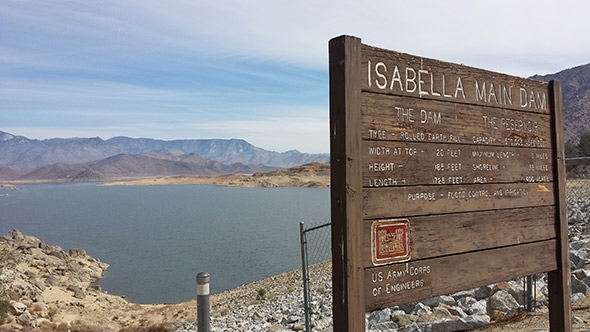Lake Isabella is but a brief stopover for the Kern River on its way to nearly total diversion for agricultural purposes downstream. The lake right now is at about 10 percent of capacity.