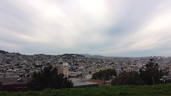 San Francisco, as seen from Bernal Heights.