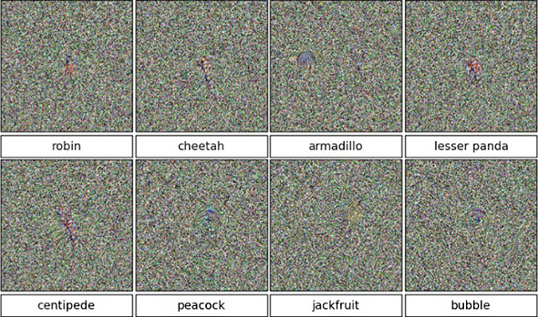 These static-like images also fooled the neural networks. 