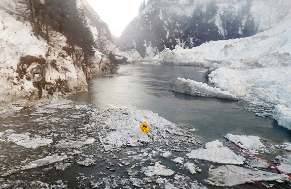 Avalanche near Valdez, Alaska