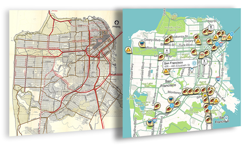 Maps of San Francisco: 1948 Transportation Plan