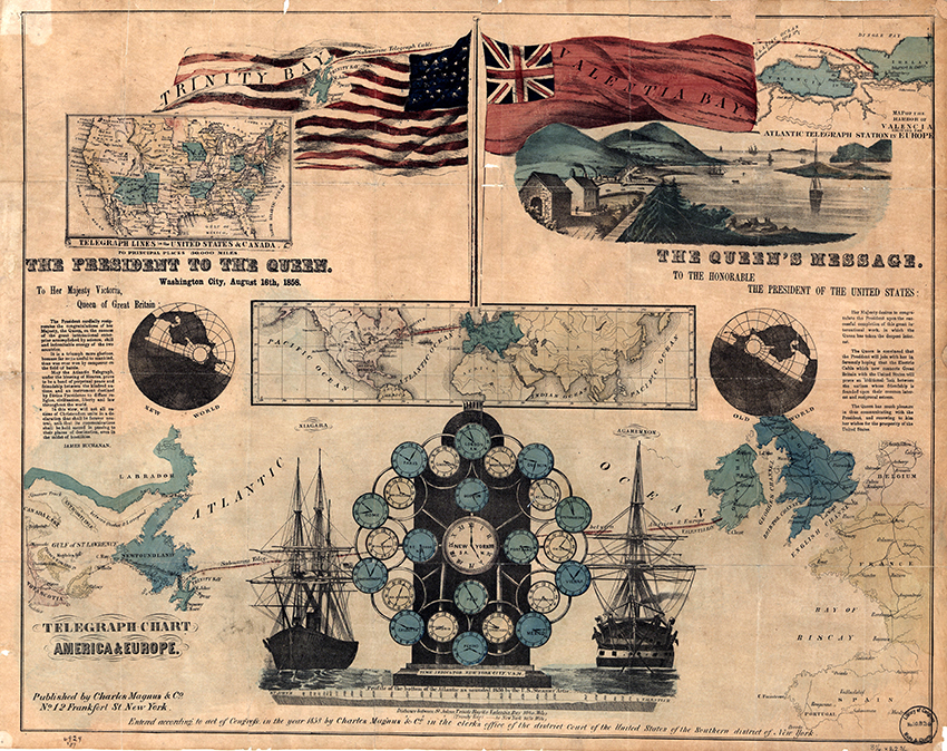 map of telegraph lines