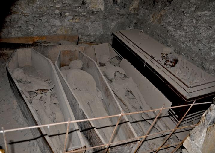 Mummies in the crypt of St. Michan's Church in Dublin, Ireland
