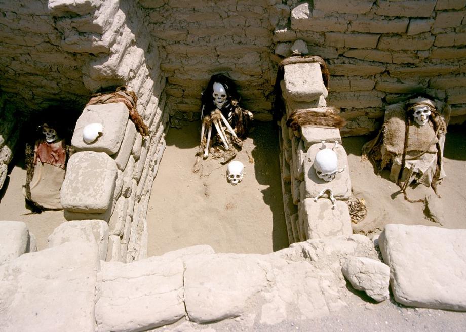 Chauchilla cemetery in Nazca, Peru