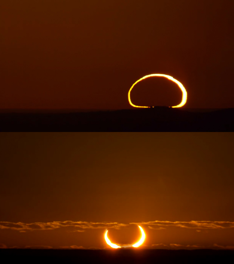 two solar eclipse pictures