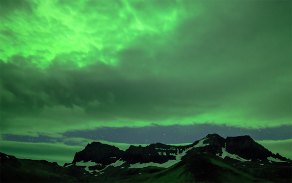 aurora and clouds