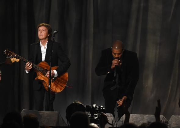 Paul McCartney and Kanye West at the Grammys