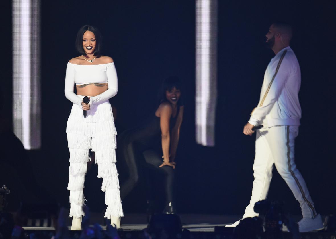 Rihanna and Drake at the BRIT Awards