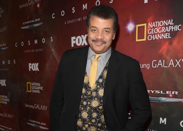 Host Neil deGrasse Tyson attends the premiere of Cosmos at The Greek Theatre on March 4, 2014, in Los Angeles.