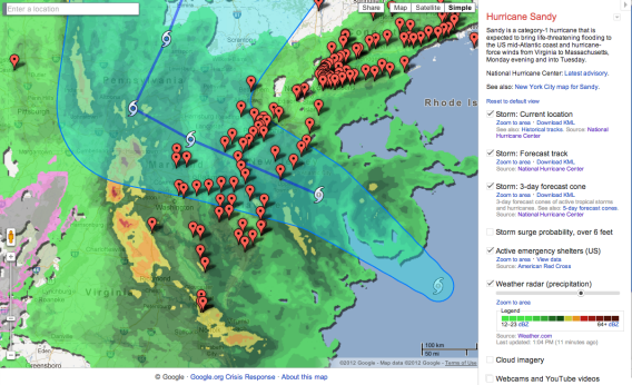 Google crisis map