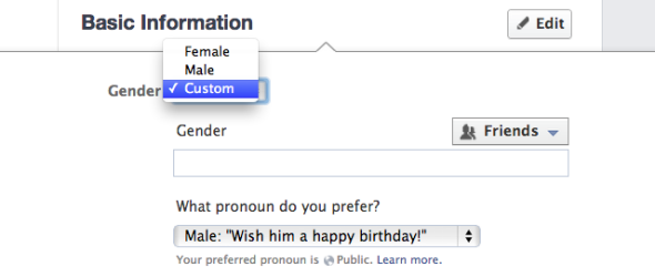 Facebook gender other