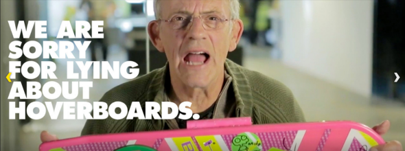 Christopher Lloyd is #sorrynotsorry for lying about hoverboards. 