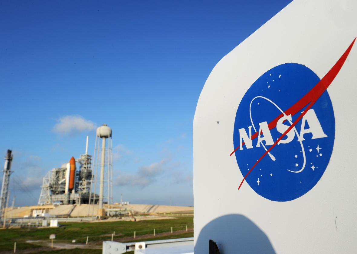 The-NASA-logo-on-a-protective-box-for-a The-NASA-logo-on-a-protective-box-for-a