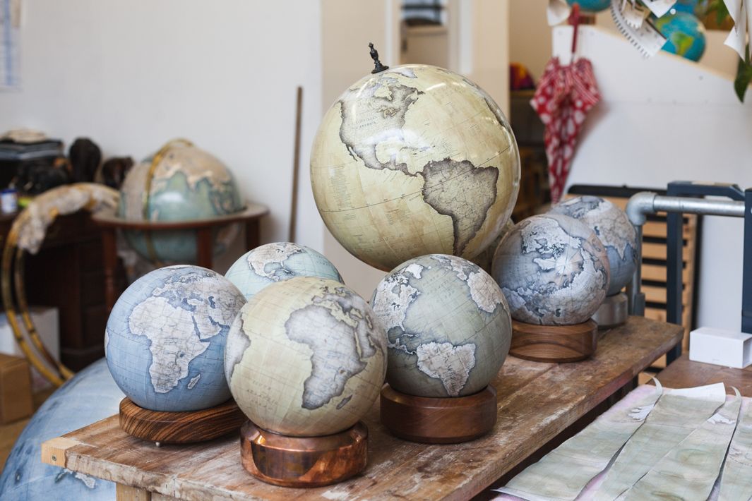 Handcrafted Desk Globes at Bellerby &amp; Co Globemakers in London - Photo Credit - Ana Santl