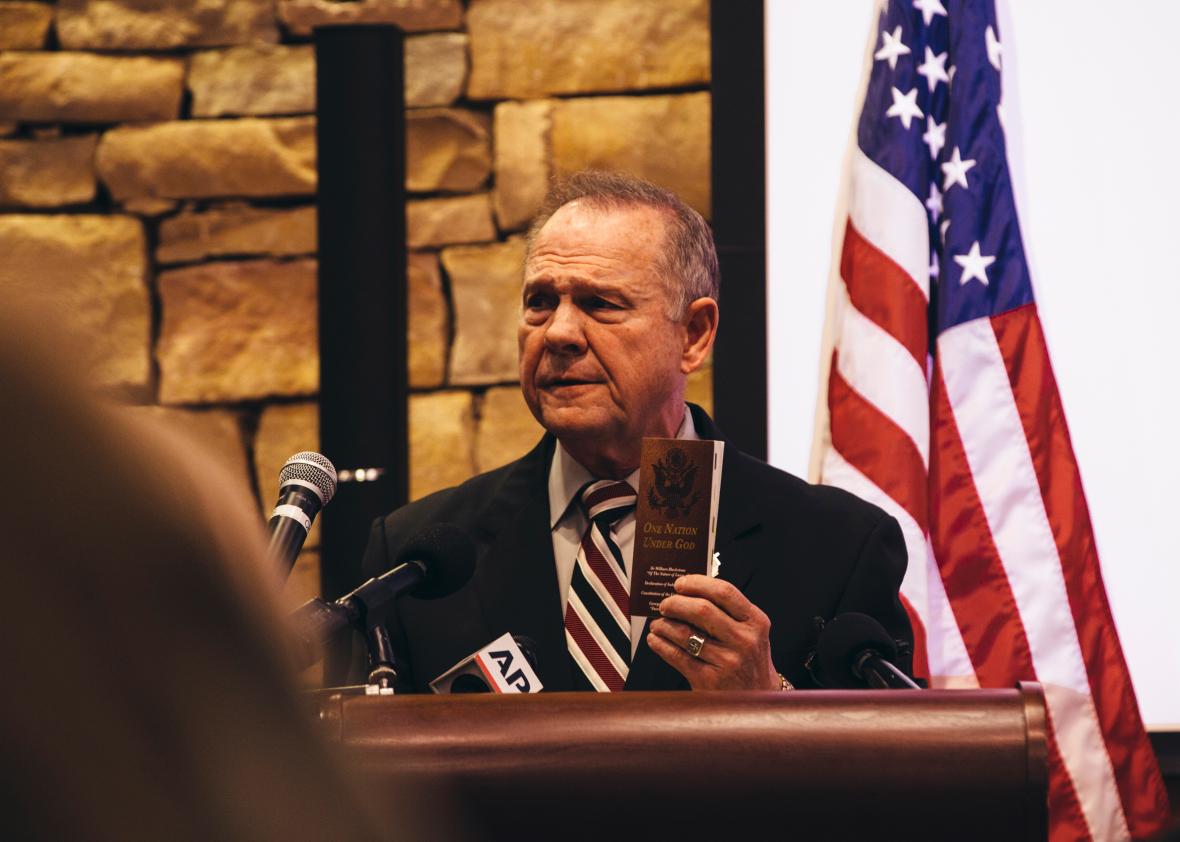 Embattled-GOP-Senate-Candidate-Judge-Roy-Moore-Attends-MidAlabama-Republican-Clubs-Veterans-Day-Event